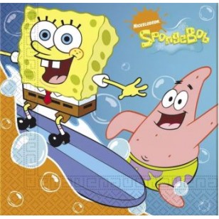 Spongebob Squarepants Surfing Party Napkins